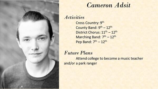 Cameron Adsit school photo and biography