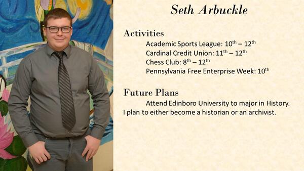 Seth Arbuckle school photo and biography