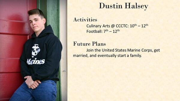 Dustin Halsey school photo and biography