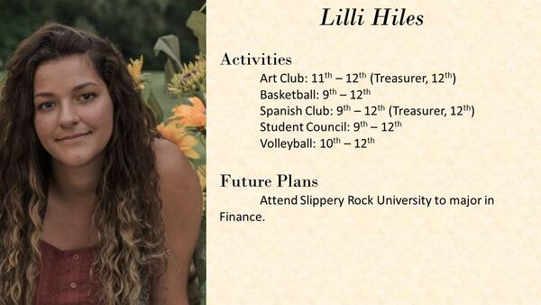 Lilli Hiles school photo and biography