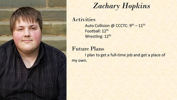 Zachary Hopkins school photo and biography
