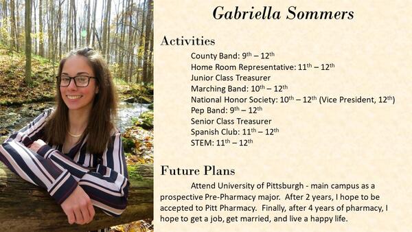 Gabriella Sommers  school photo and biography