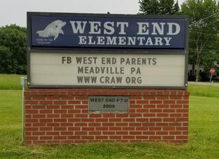 West End School Sign